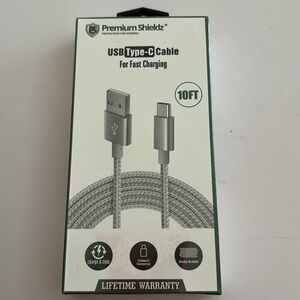 USB Type - C Cable for Fast Charging - 10 ft.  -  Sealed.